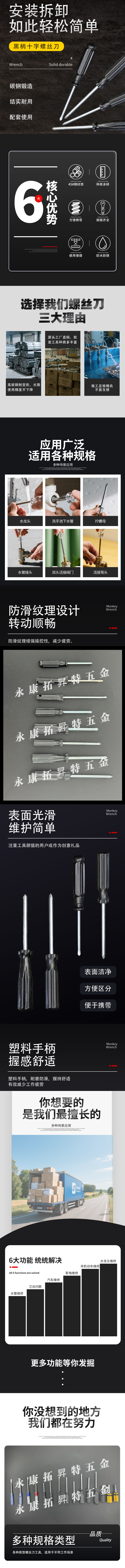 黑柄十字螺丝刀详情图1